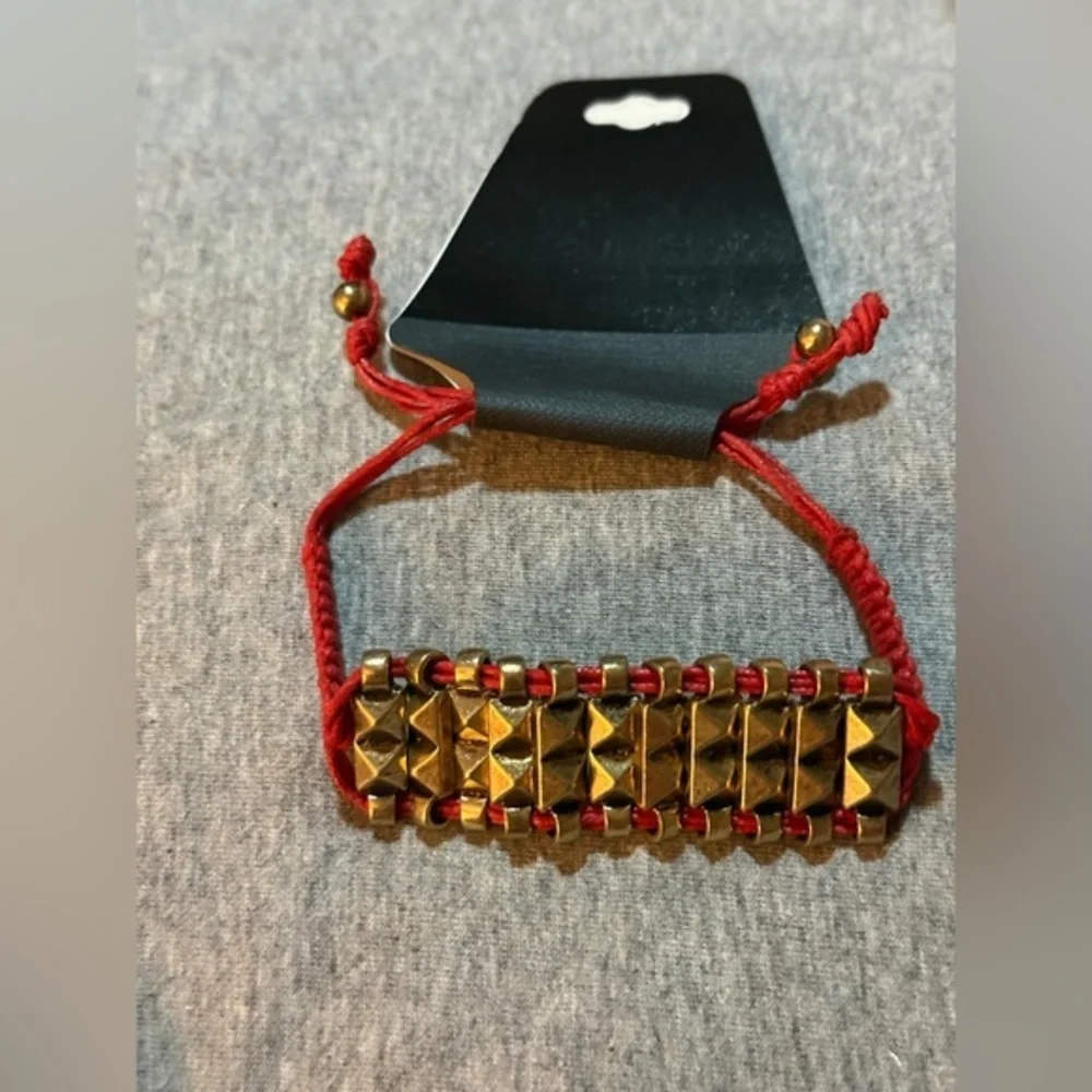 Gold and Red Bracelet